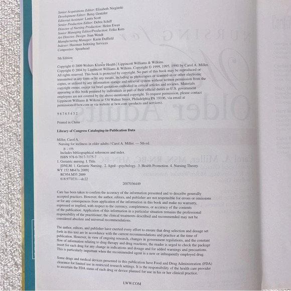 Wolters Kluwer Nursing For Wellness In Older Adults  Fifth Edition Text Book - Picture 7 of 8
